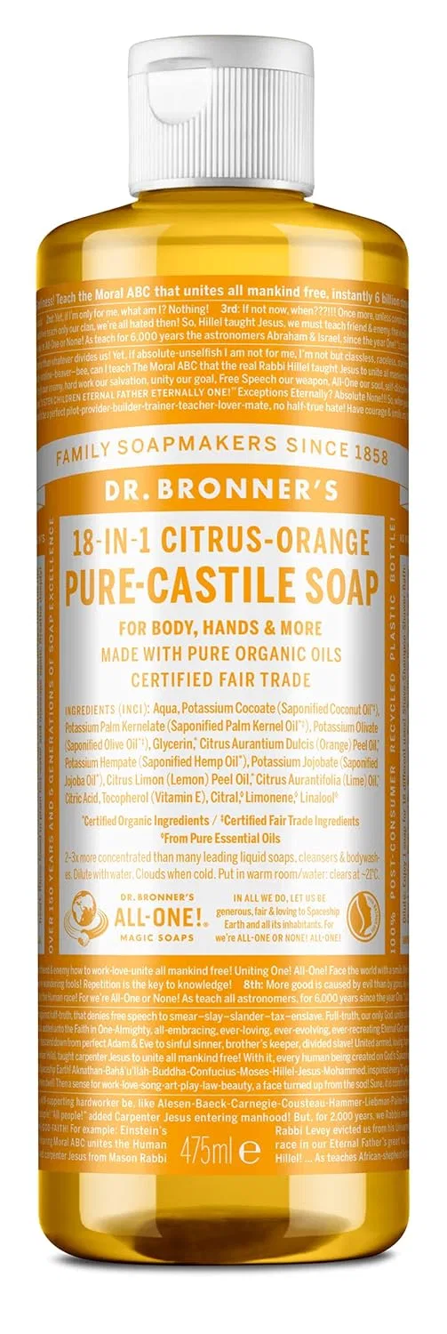 Жидкое мыло-концентрат «Orange von Kastilien» 473 мл от Dr. Bronner's Dr. Bronner'S