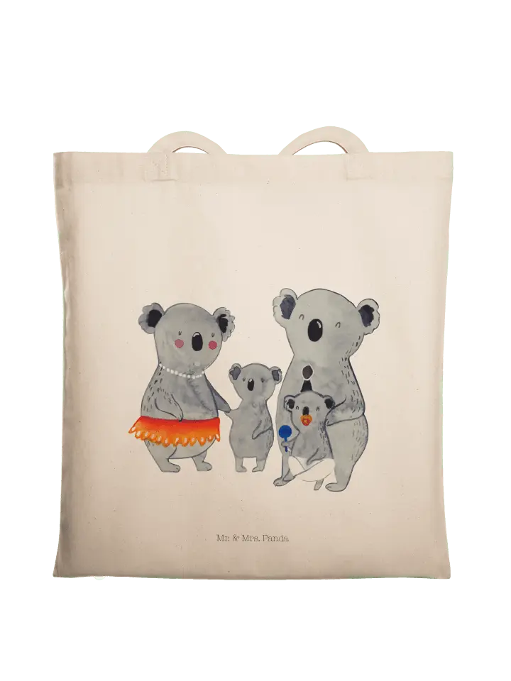 

Сумка для переноски Mr & Mrs Panda Koala Familie ohne Spruch, кремовый