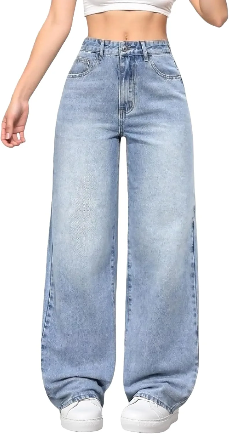 

Багги джинсы для женщин широкие укороченные ZendEsltenx