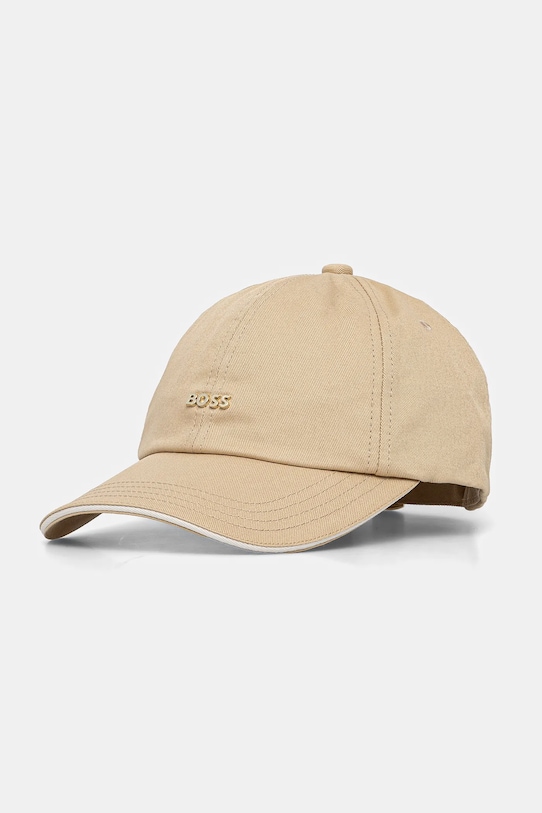 

Хлопковая кепка с козырьком Boss, бежевый