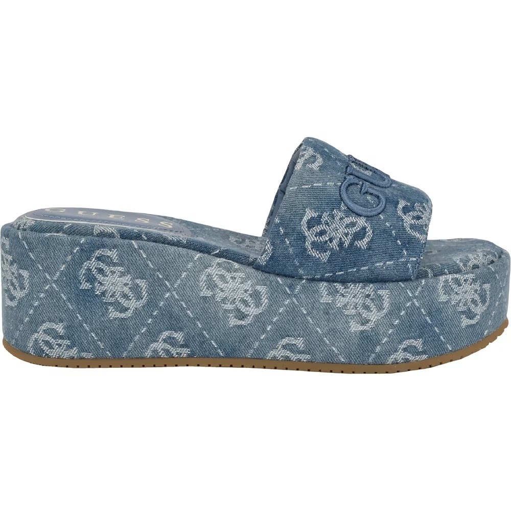 Платформа-слайд сандалии Guess, blue denim — фото 2