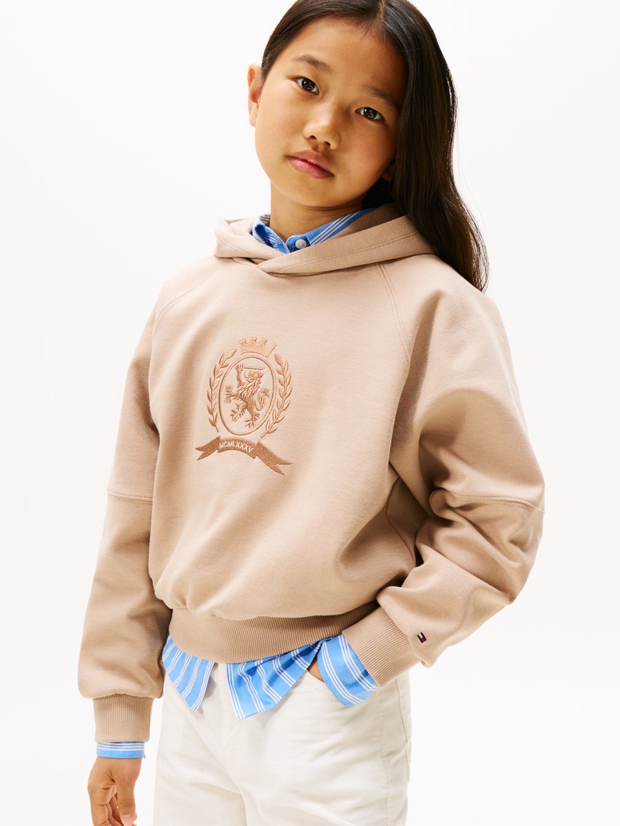 

Худи Tommy Hilfiger TONAL CREST HOODIE, Malted Milk/Beige