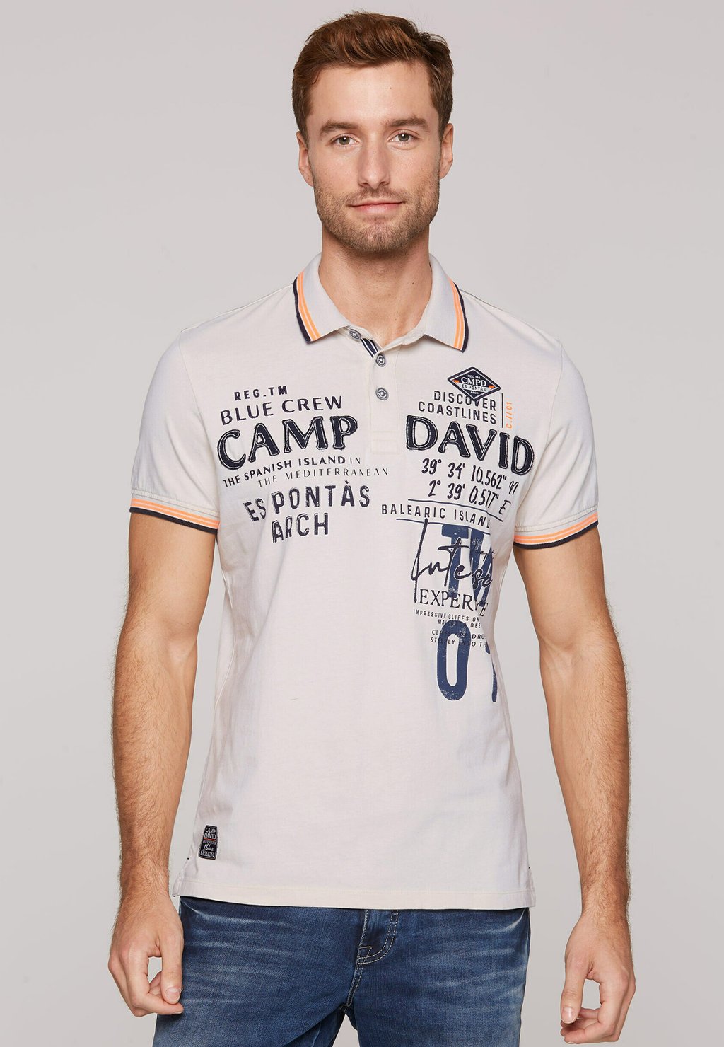

Рубашка поло Camp David, бежевый