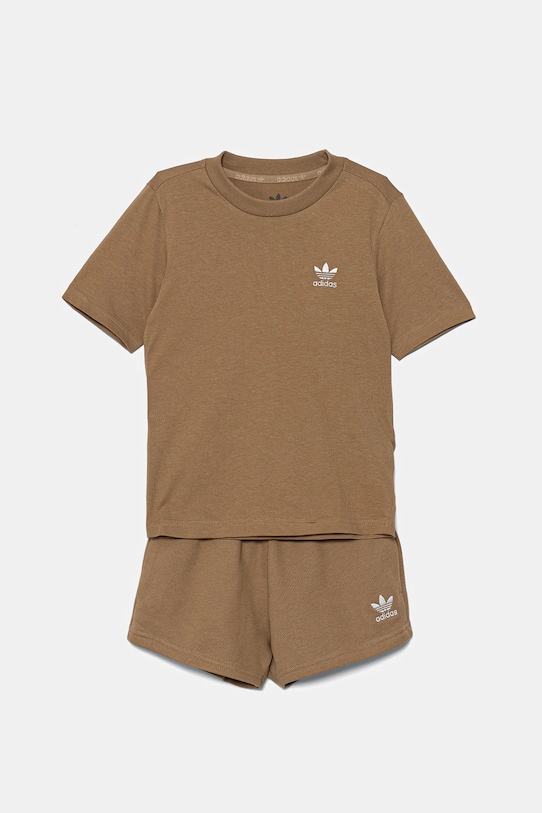 

Детский хлопковый комплект Adidas Originals, зеленый