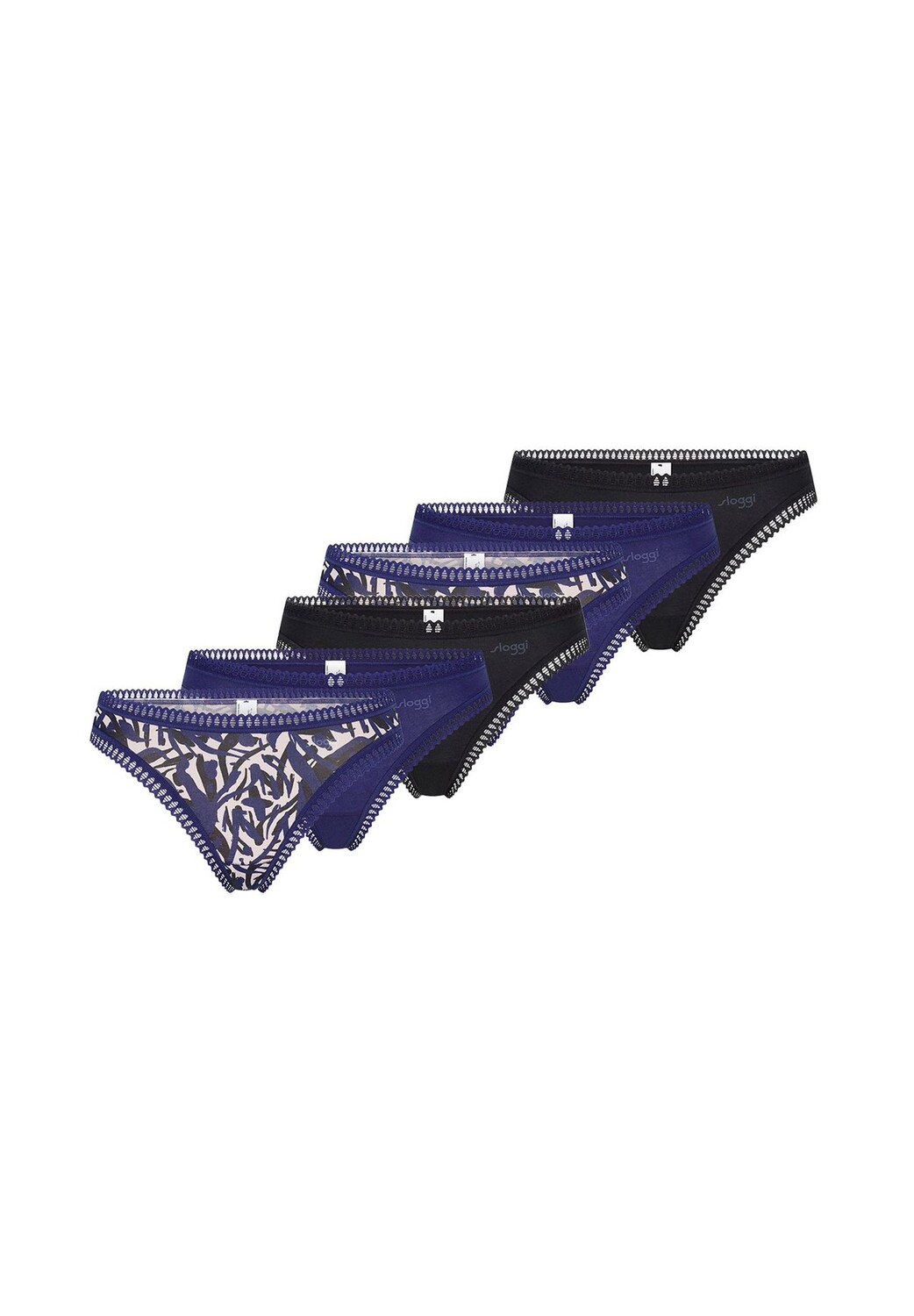 

Стринги 6 шт GO Crush Sloggi, цвет Schwarz / Blau