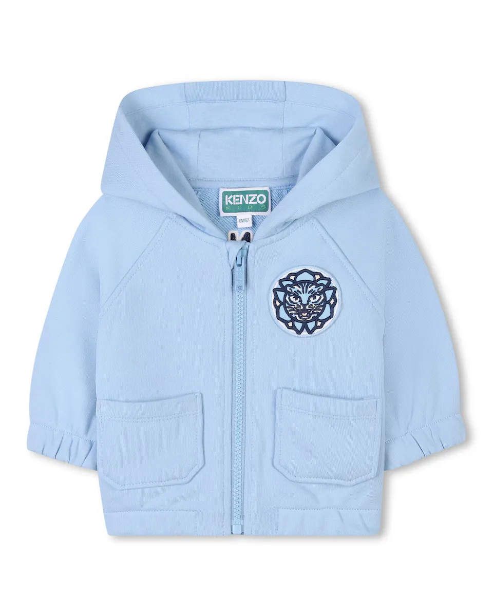 

Толстовка для мальчика на молнии Kenzo Kids, голубой