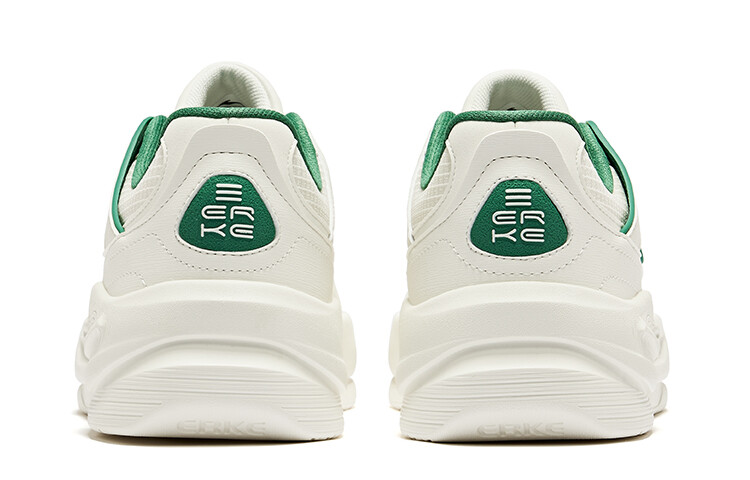 Кроссовки ERKE Skateboarding Shoes Men Low-top Microcrystalline White Ultramarine Green, зеленый — фото 4
