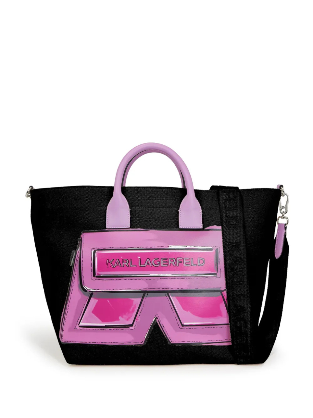 

Karl Lagerfeld сумка-тоут Ikon/K из канваса, черный