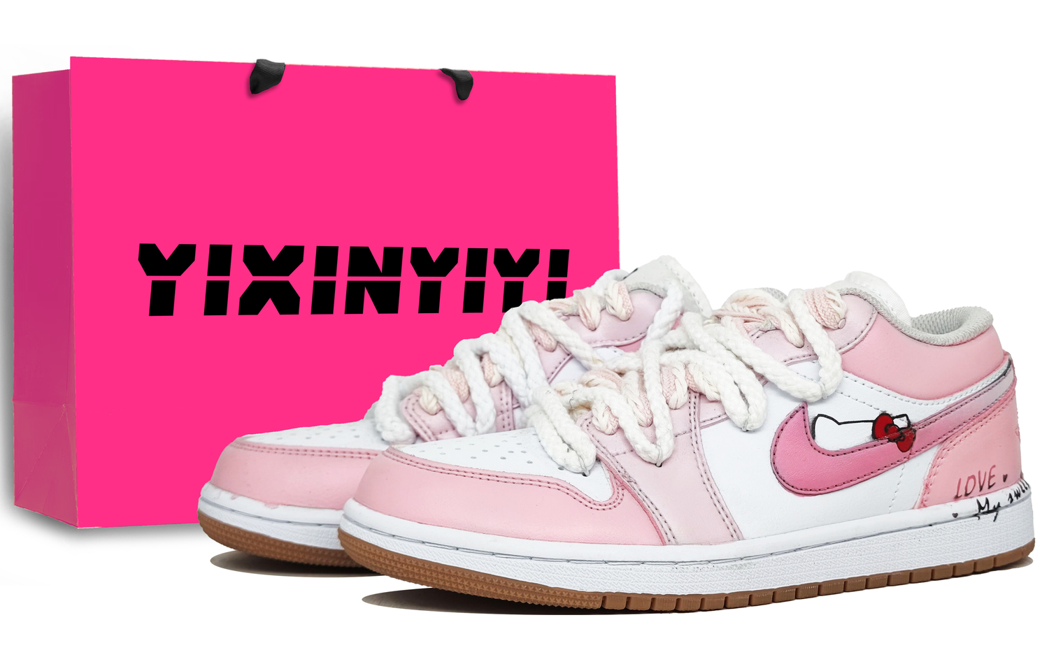 

Детские баскетбольные кроссовки Air 1 Grade School Jordan, розовый