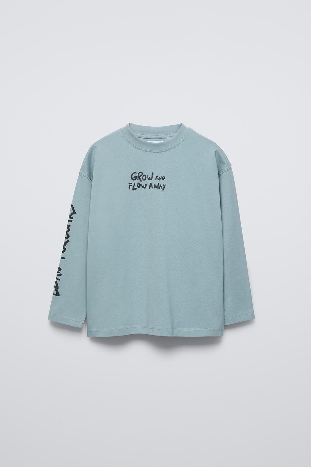 

Футболка с принтом ZARA, светло-голубой