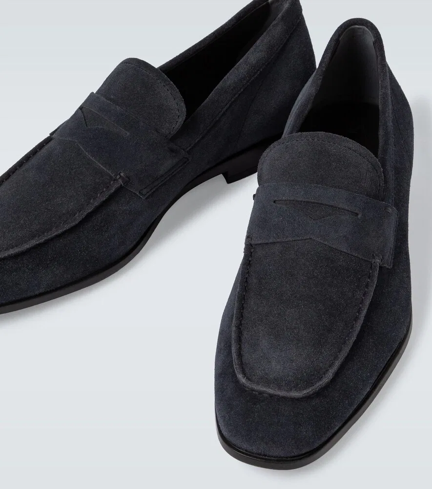 Замшевые лоферы Tod's, синий — фото 3