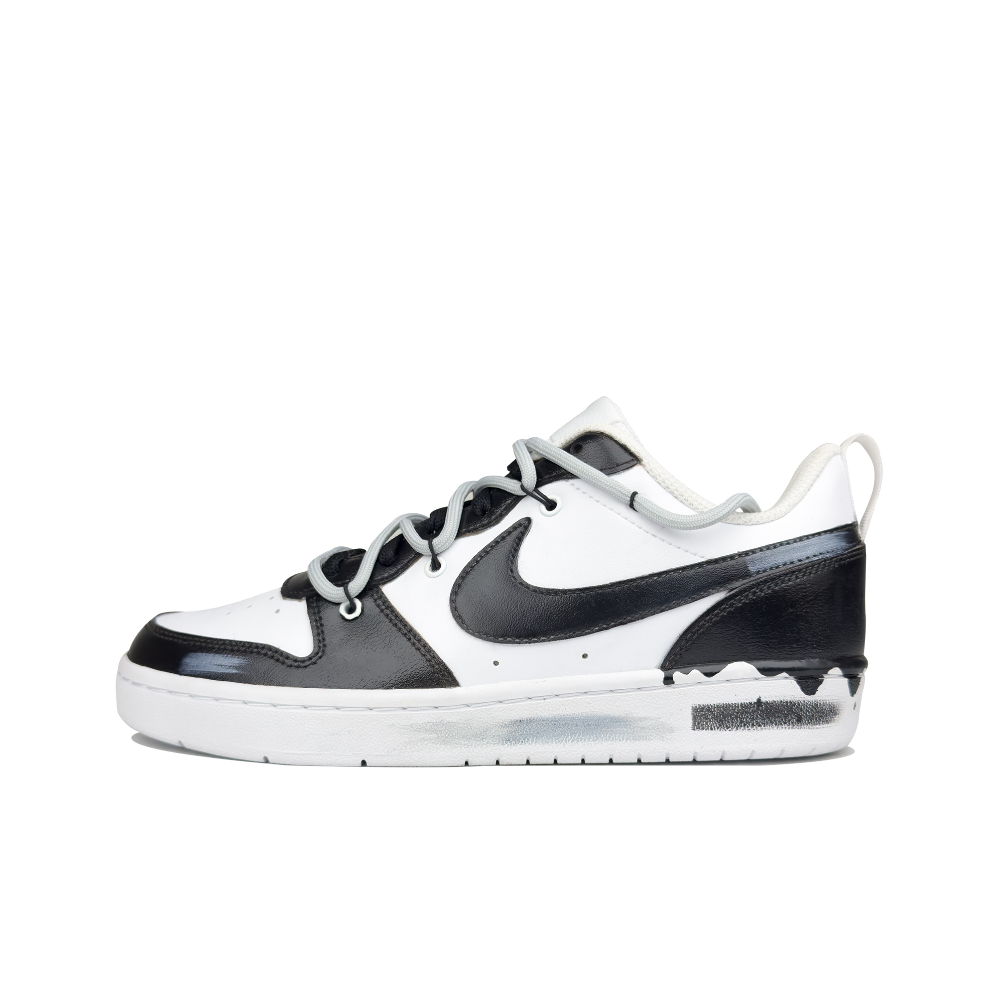 

Кроссовки Nike Court Borough Skateboarding Shoes Women's Low-top Black/grey/white, черный