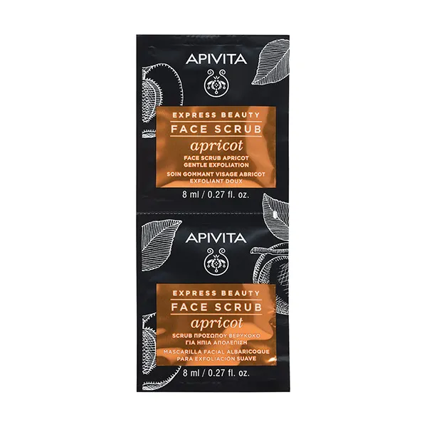 

Нежная отшелушивающая маска Express Beauty Crema Exfoliante Apivita, 8 ml