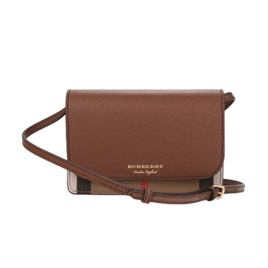 

Женская сумка через плечо Burberry Hampshire Brown House Check 80463211