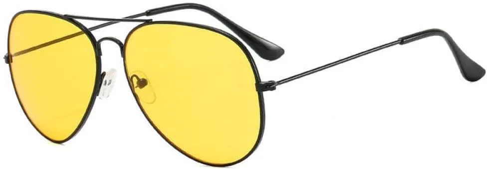 

Солнцезащитные очки с двойной перемычкой, женские и мужские, в оправе из сплава, с градиентными линзами, солнцезащитные очки для женщин и мужчин MTZJH, Black Yellow