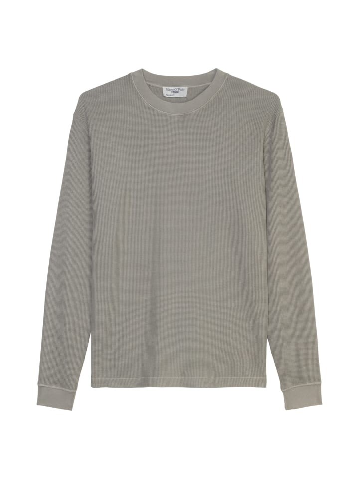 

Футболка Marc O'Polo DENIM Waffel-Longsleeve relaxed, цвет Flint Stone