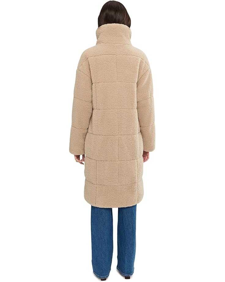 Женская удлиненная стеганая куртка-толстовка Levi's Long Length Quilted Teddy, Sand — фото 4