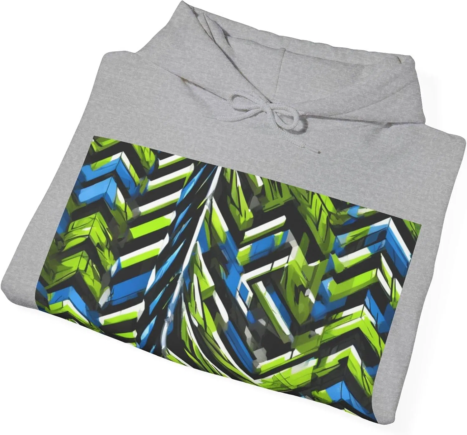 boostlete-rise-grind-pattern-chevron-isometric-0195 — Толстовка с капюшоном унисекс из плотной смесовой ткани (Gildan) — фото 4