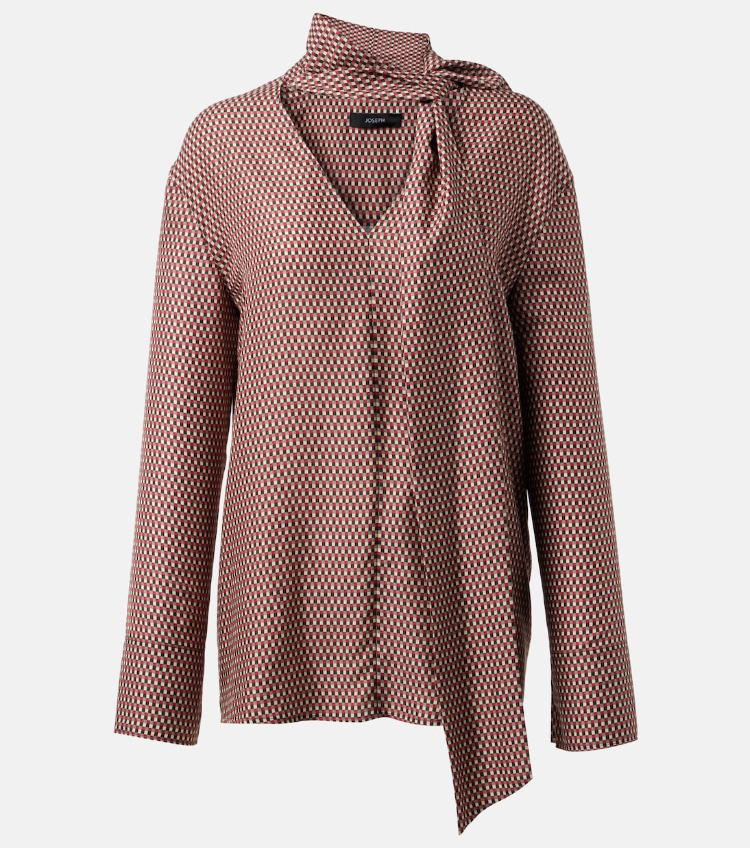 

Шелковая блузка с принтом в виде шарфа Joseph, Ruby Combo