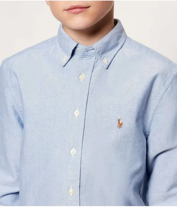 Рубашка regular fit Polo Ralph Lauren, небесно-голубой — фото 4