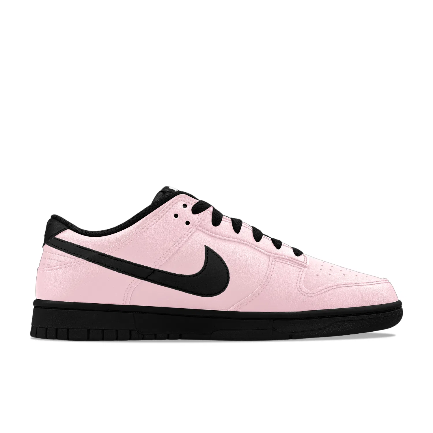 Кроссовки кожаные Nike Dunk Low розовые — фото 4