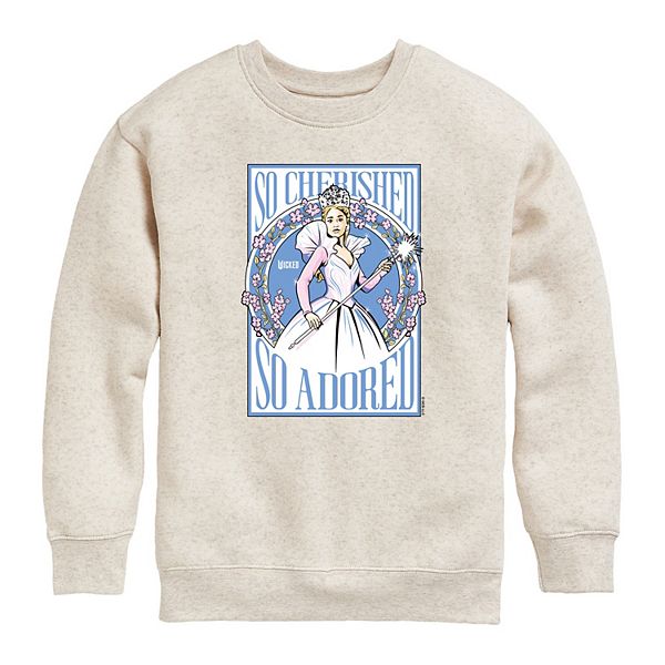 

Толстовка с флисом Girls 7-16 Wicked for Good Glinda So Cherished So Adored Licensed Character, Natural