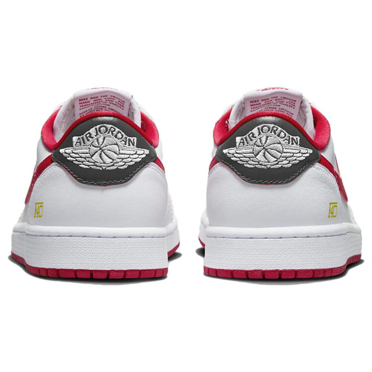 Кроссовки Air Jordan 1 Vintage Basketball Shoes Unisex Low-top White/red, белый — фото 4