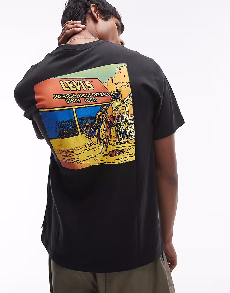

Футболка свободного кроя Levi's Archive Rodeo Map Print черного цвета