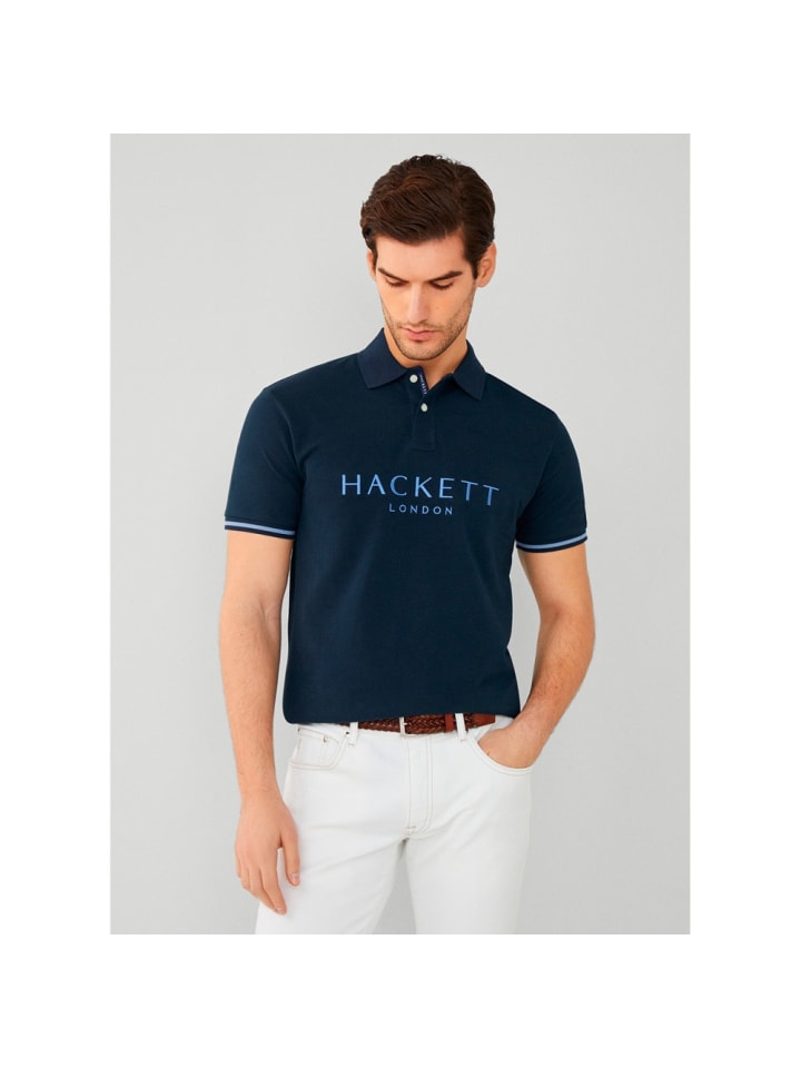 

Футболка поло Hackett London, морской