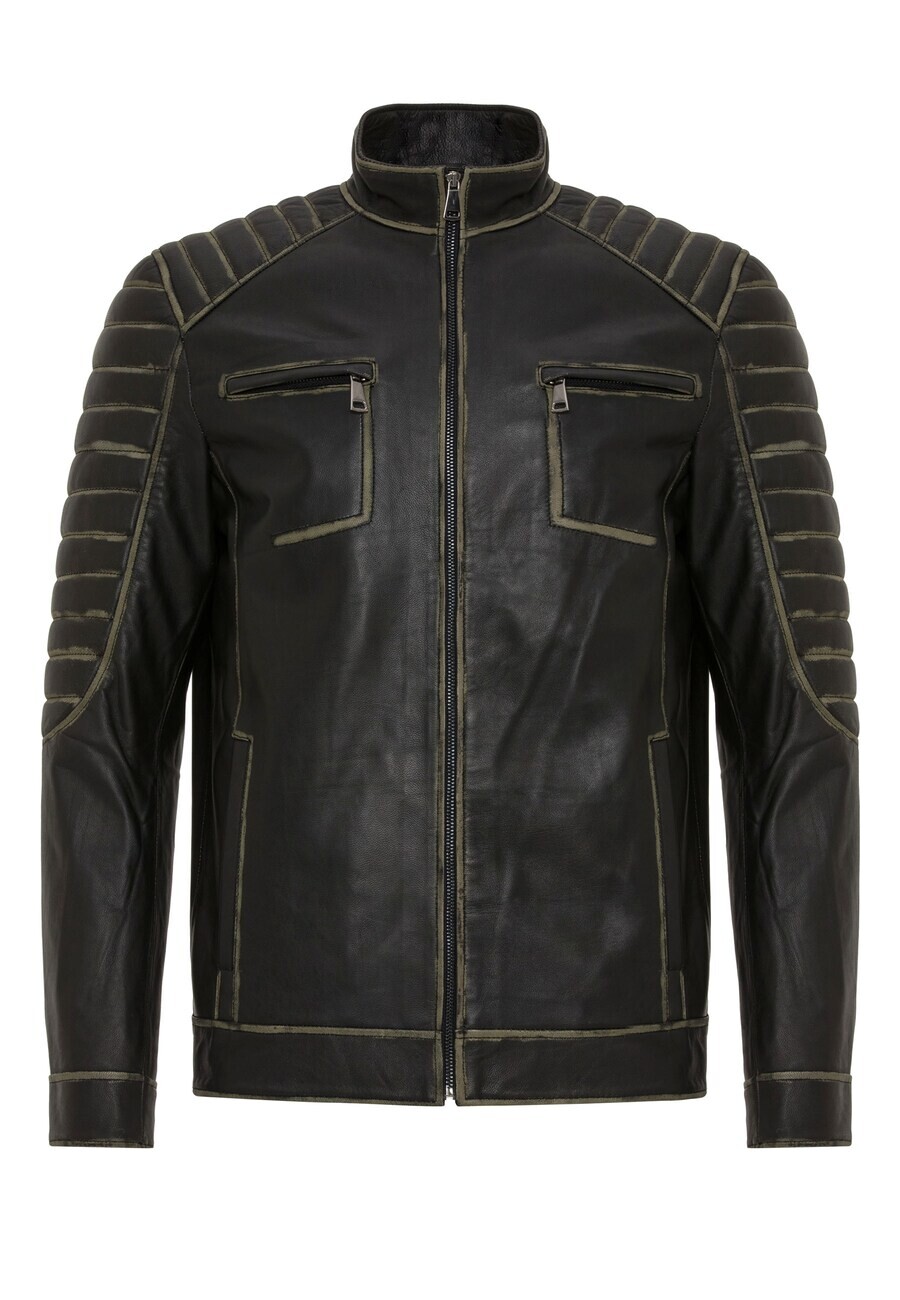 

Кожаная куртка Jimmy Sanders Between-Season Jacket, черный