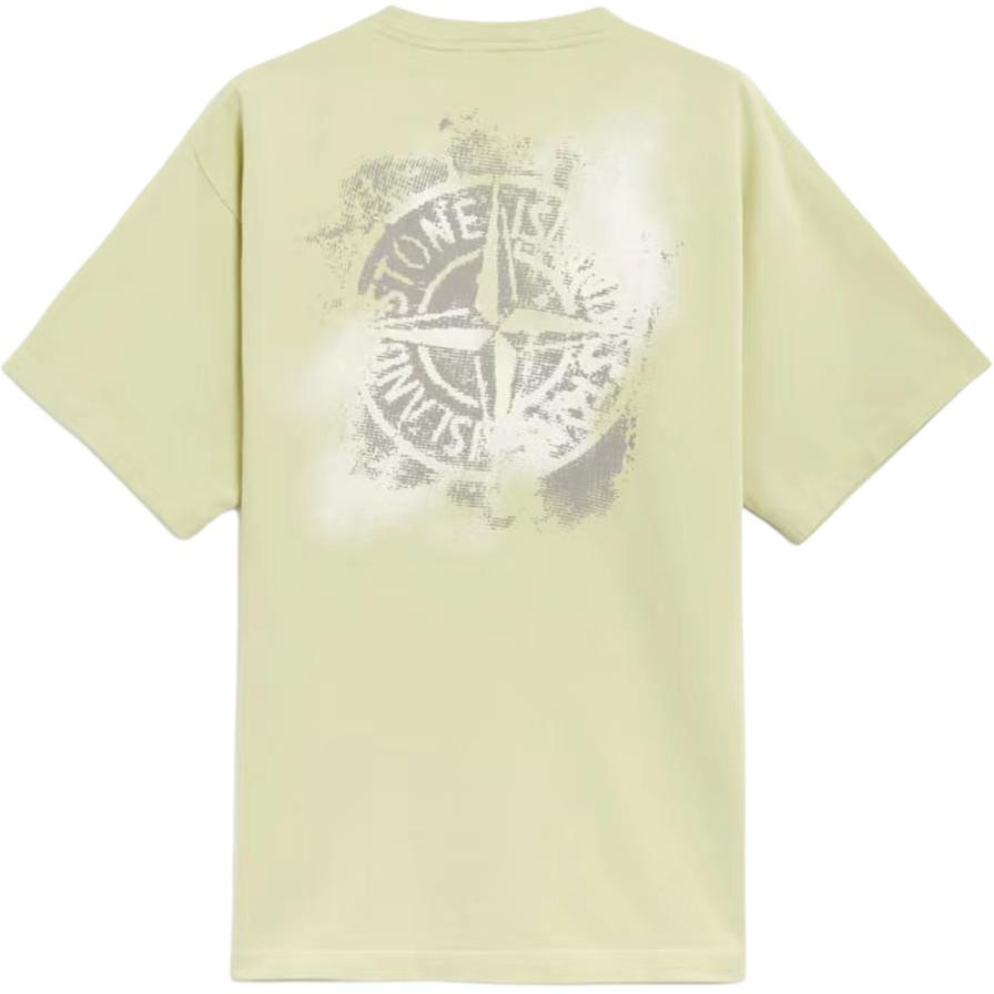 Футболка с коротким рукавом камуфляж STONE ISLAND, фисташковый зеленый — фото 2