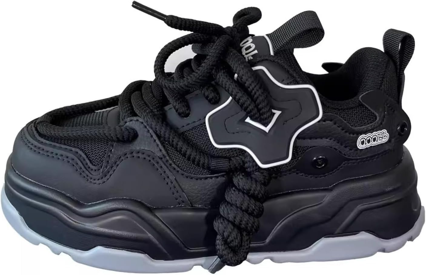 

Мужские кроссовки на массивной подошве из сетки, толщина подошвы 5 см, черные, дышащие, модные, повседневные, для ходьбы и тренировок Macefil