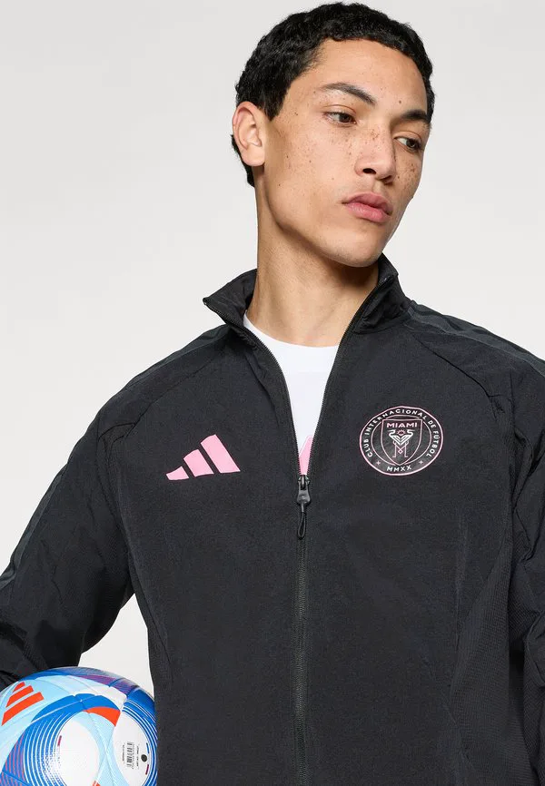 Куртка с гимном интера майами, клубная одежда Adidas Performance, Black/Bliss Pink — фото 4