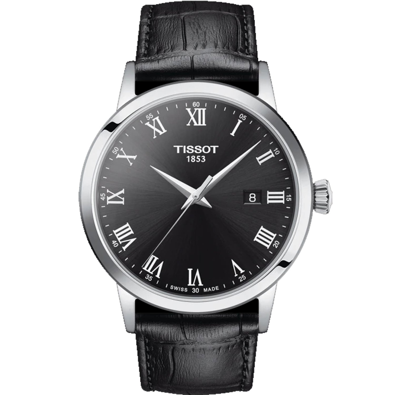 

Мужские классические часы Tissot с черным циферблатом