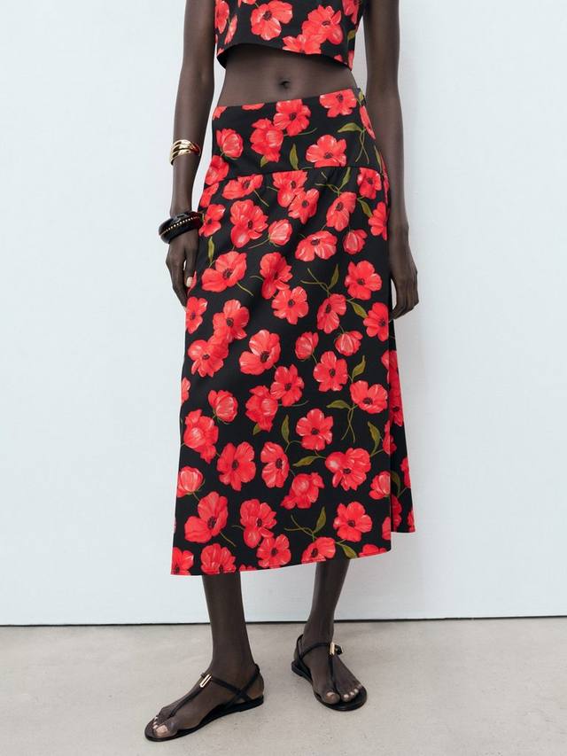 

Юбка миди Ama Floral Mango, Black/Multi