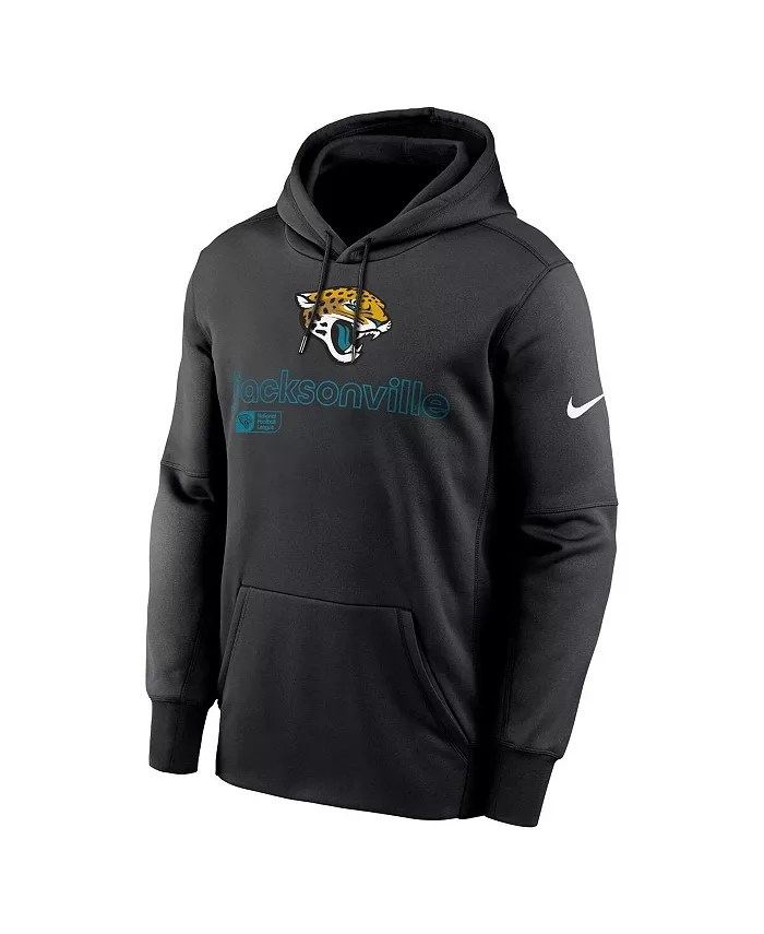 Мужская черная толстовка с капюшоном Jacksonville Jaguars Performance Pullover Nike — фото 2