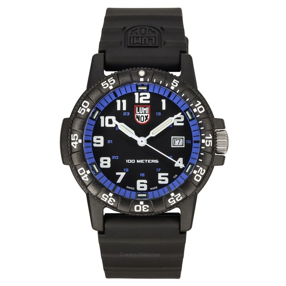 

Черные резиновые часы Luminox