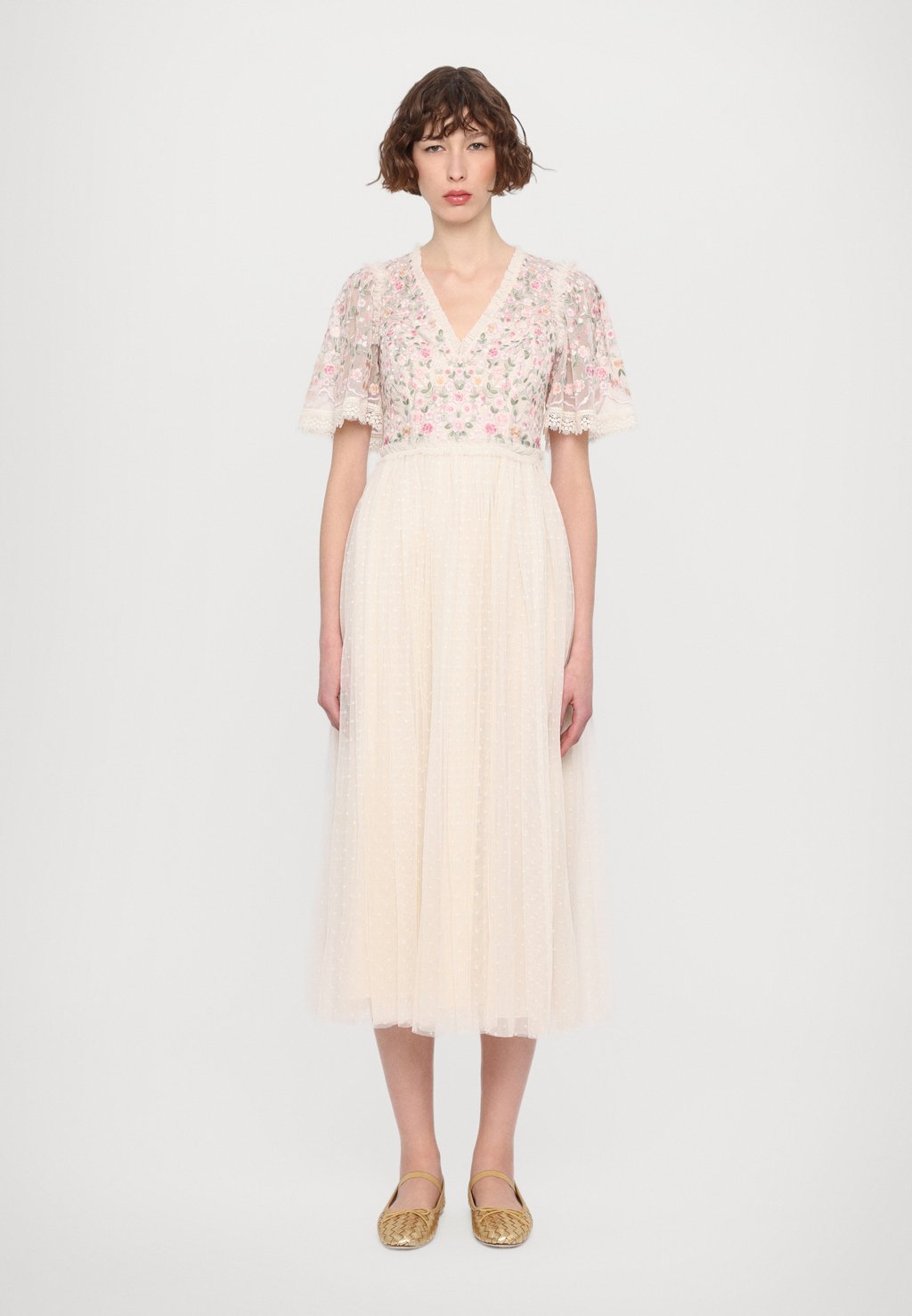 

Платье для особых случаев ROSIE SHORT SLEEVE BALLERINA DRESS Needle & Thread, молочный