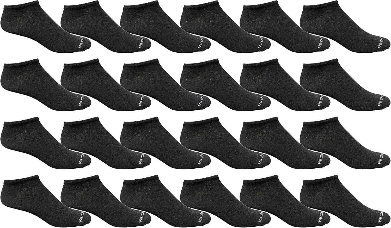 Yacht & Smith, 24 пары тонких, удобных, легких, дышащих спортивных носков оптом, 24 Pair Black 6-8