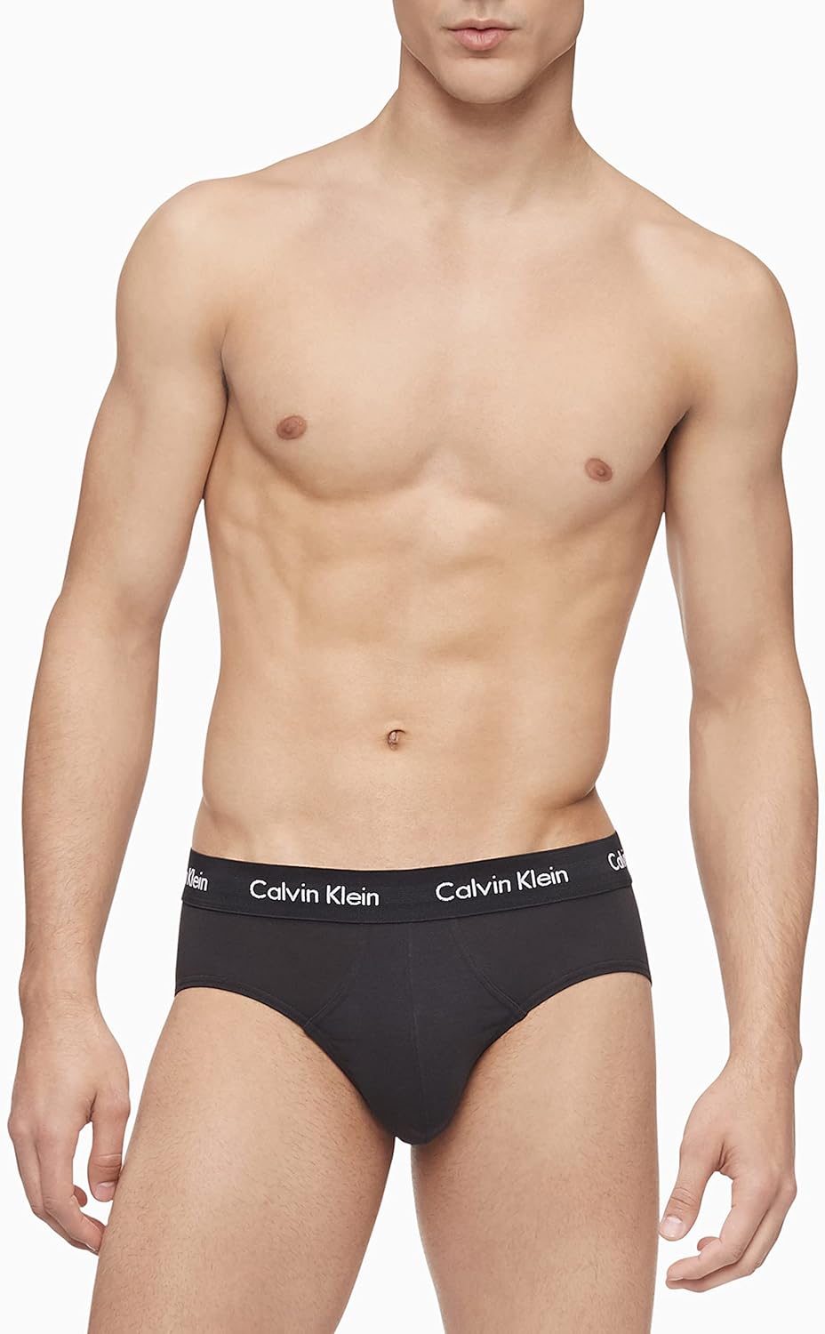 Комплект из 3 мужских трусов-брифов Calvin Klein из хлопка и эластичного материала, 3 Black — фото 2