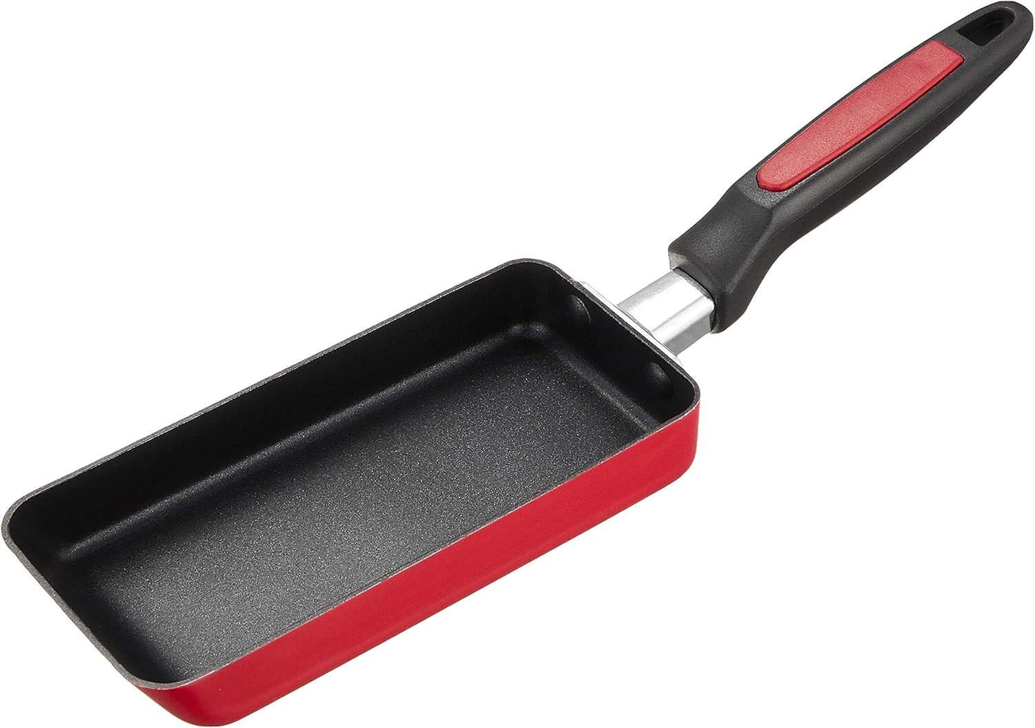 

Мини-сковорода для яиц Pearl Metal HB-2173, 3,1 x 7,1 дюйма (8 x 18 см), тонкая, для газовых плит, гриль для яиц, обработка фтором, компактная, Red