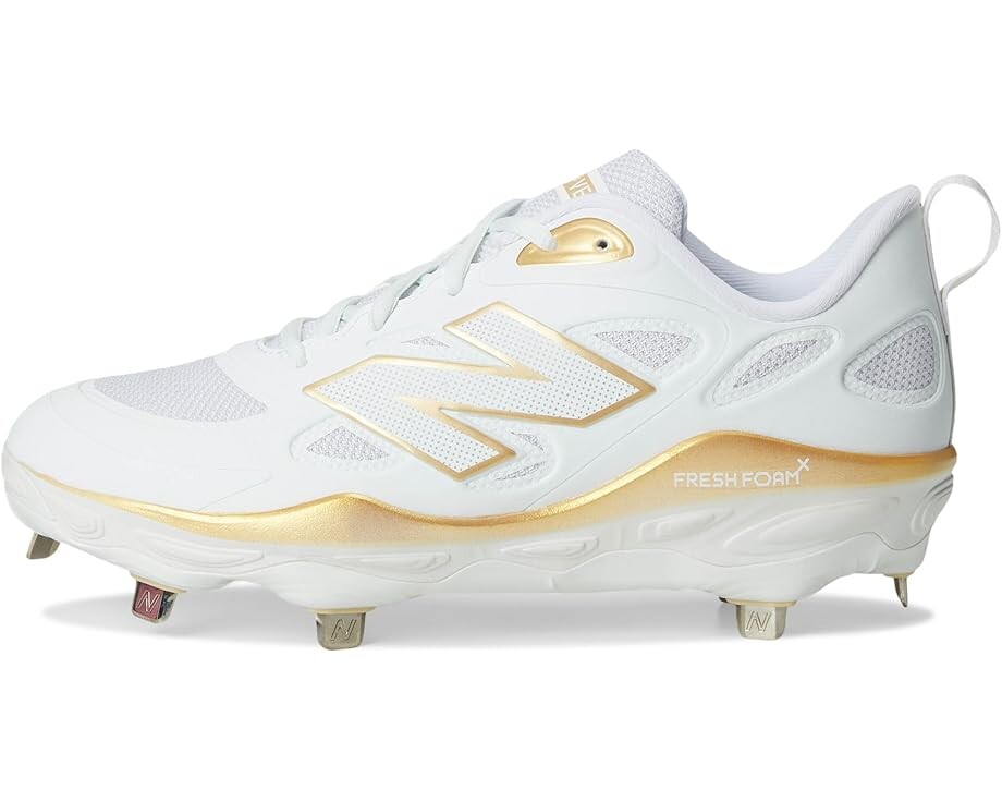 Кроссовки New Balance Fresh Foam X Velov4 Metal, цвет White/Gold — фото 4