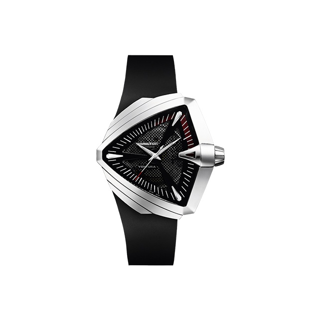 

Hamilton Часы Automatic Mechanical Movement Men's Watch Watch 46mm Black Dial Stainless Steel Case Rubber Strap, Black Dial