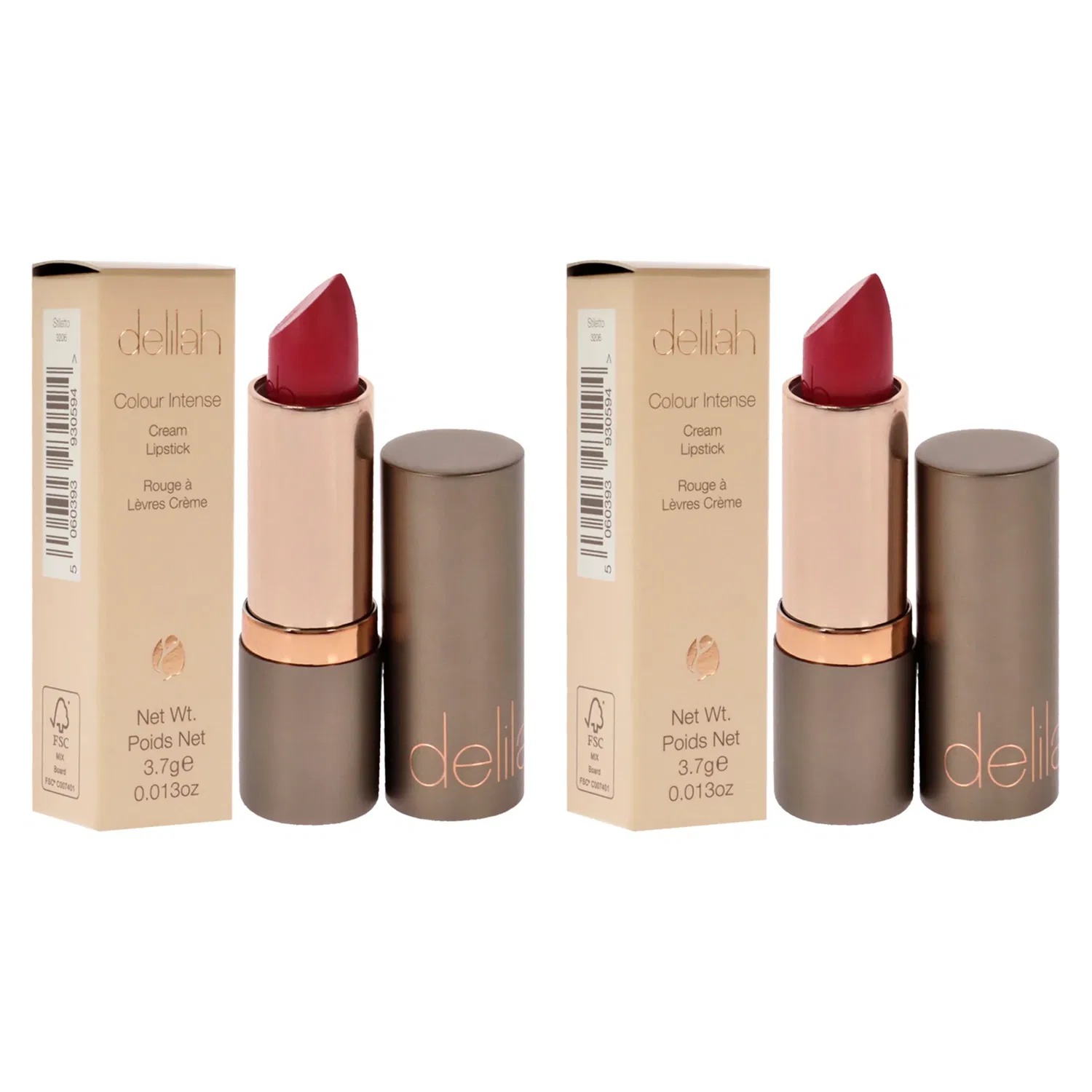 Интенсивная кремовая помада Colour Intense Cream Lipstick - Stiletto от Delilah для женщин - 0,13 унции - набор из 2 штук — фото 3