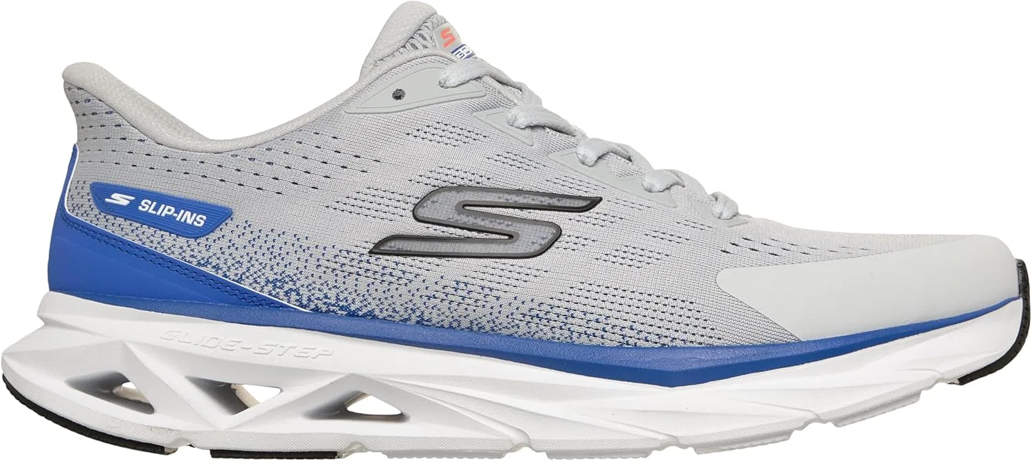 Мужские слипоны Skechers Glide Step Vortex, Gray — фото 4