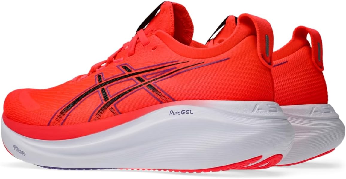 Мужские беговые кроссовки ASICS Gel-Nimbus 27, черный/красный — фото 3