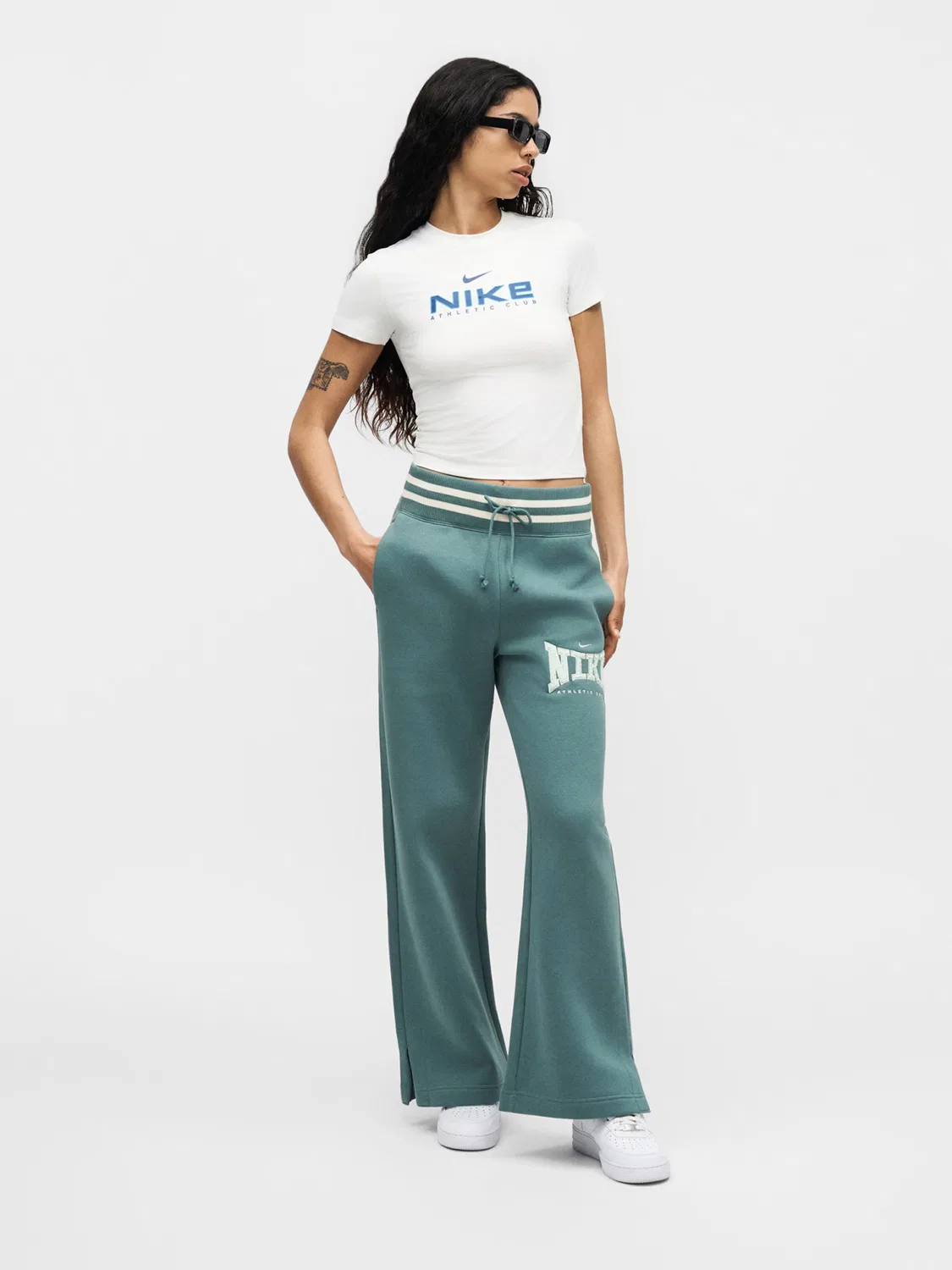 Широкие брюки 'PHX FLC' Nike Sportswear, Petrol/Mint — фото 4