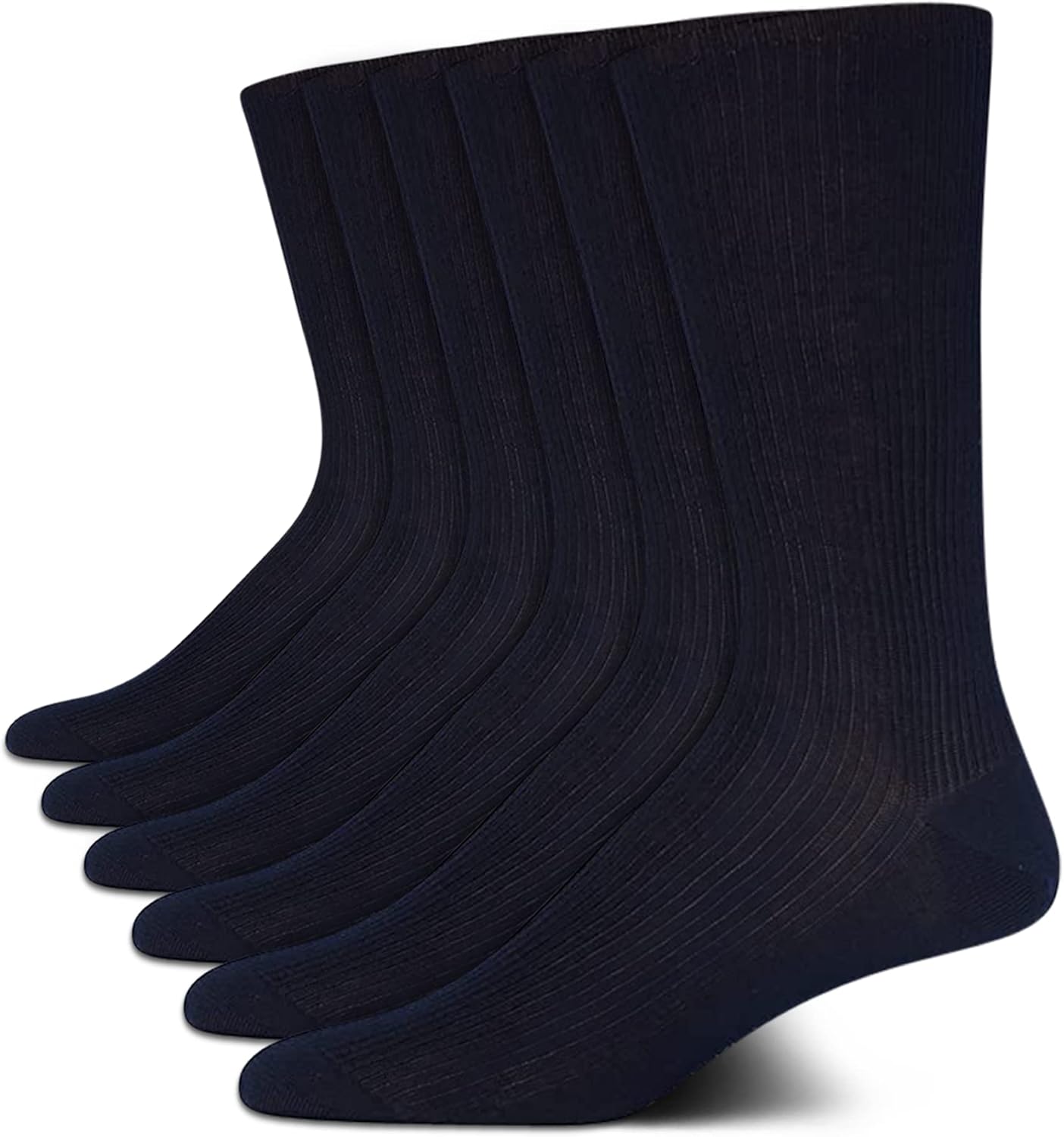 

Мужские носки Calvin Klein под повседневную одежду - 6 пар мягких хлопковых носков для мужчин - классический комфорт, манжеты, смешанный узор, Navy