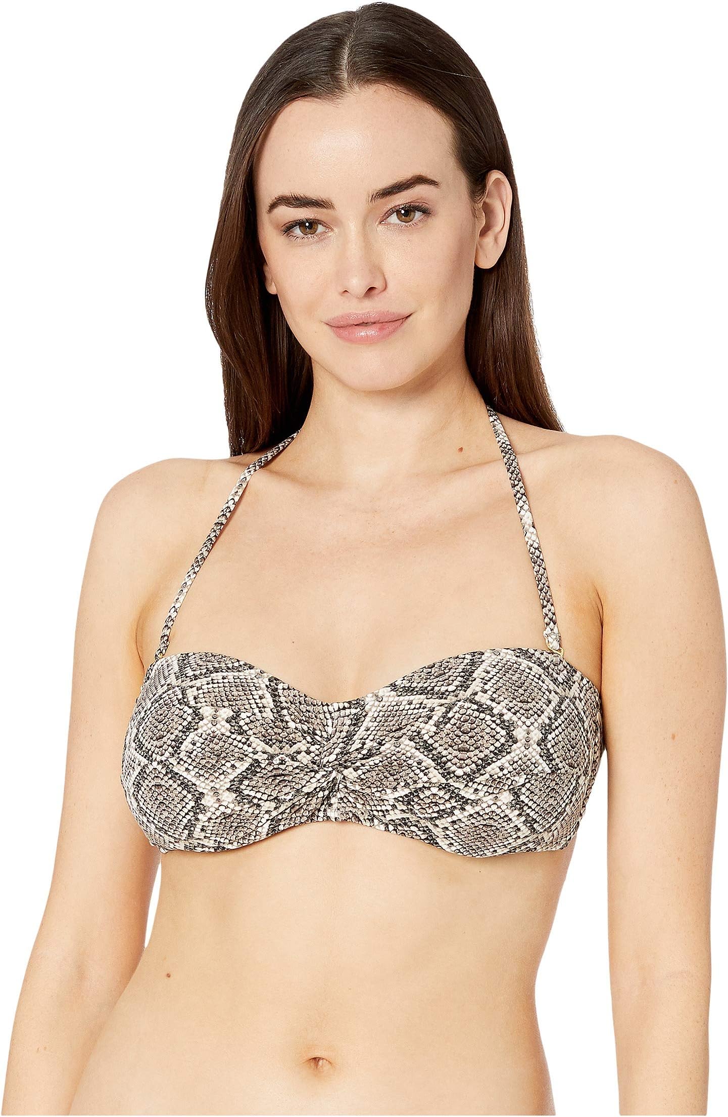 

Купальник Tommy Bahama Desert Python Twist Bandeau, цвет Caffe