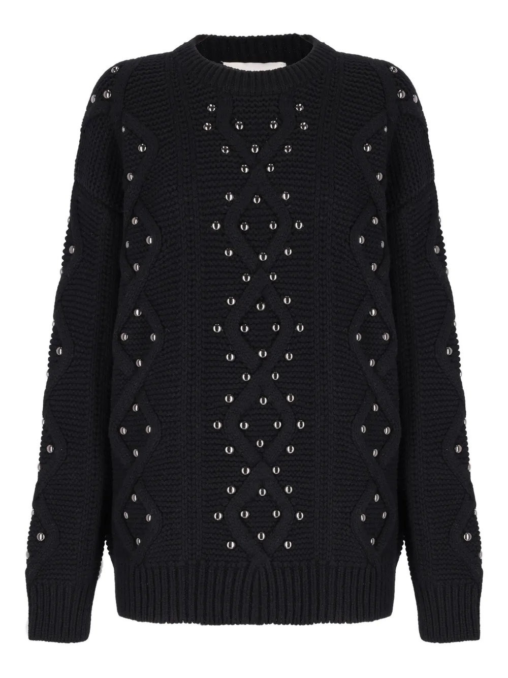 

Свитер с заклепками Laneus, черный